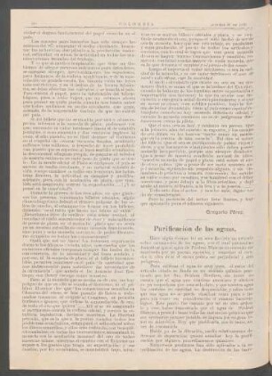 Purificación de las aguas.