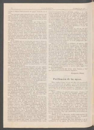 Purificación de las aguas.