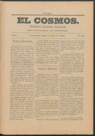 Segundo número de diciembre, Martes 20 de 1892