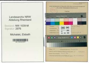 Entnazifizierung Elsbeth Michalski , geb. 02.01.1904 (Lehrerin)