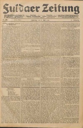 Ausgabe vom Samstag, den 04. Juli 1914.
