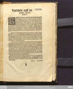 Vorrhede auff die Epistel/ An die Ebreer.