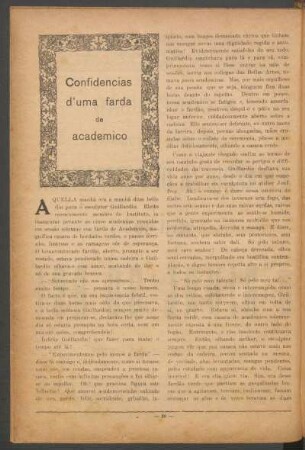Confidências d'uma farda de acadêmico