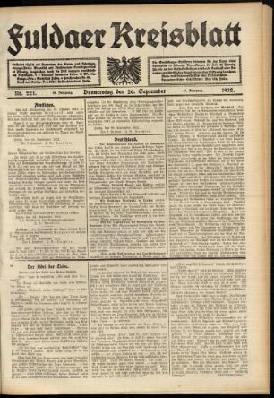 Ausgabe vom Donnerstag, den 26. September 1912.