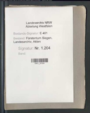 Generalrechnung über Einnahmen und Ausgaben der fünf Aerarien in der Stadt Siegen, im Haingericht und in den Ämtern Netphen, Freudenberg, Ferndorf und Krombach
