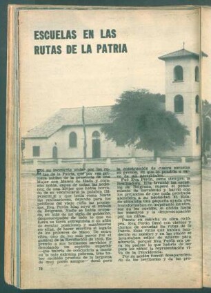 Escuelas en las rutas de la Patria