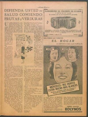 Defienda usted su salud comiendo frutas y verduras