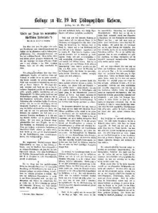 Thesen zur Frage des naturwissenschaftlichen Unterrichts : Beilage zu No. 19 der Pädagogischen Reform