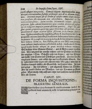 Caput XIV. De Forma Inquisitionis, Præsertim Generalis.