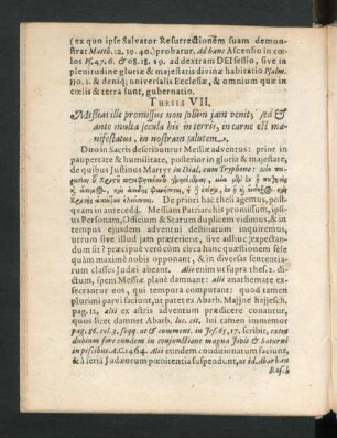 Thesis VII. Messias ille promissus non solum iam venit; ...