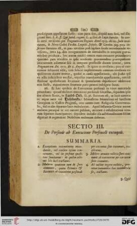 Sectio III