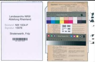 Entnazifizierung Fritz Stratenwerth , geb. 16.02.1879 (Konrektor)