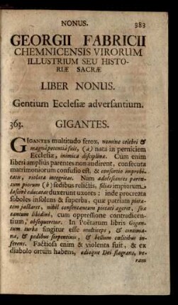 Liber Nonus. Gentium Ecclesiae adversantium