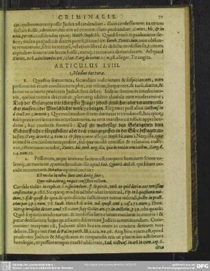 Articulus LVIII. Modus torturae