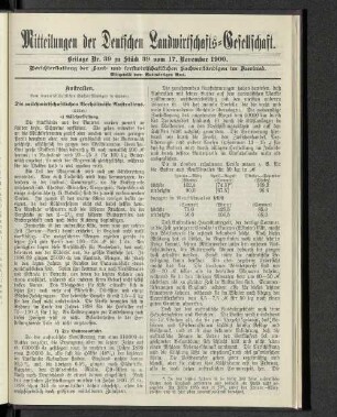 Beilage Nr. 39 zu Stück 39 vom 17. November 1900.