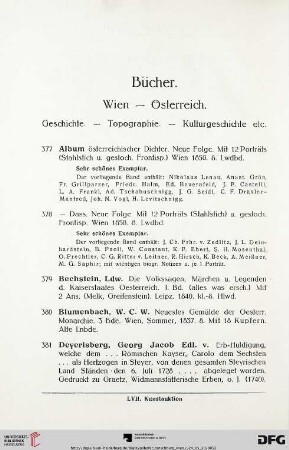 Bücher. Wien-Österreich (Nr. 377-476)
