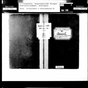Kriegsstammrolle des Garnisonslazaretts Weingarten