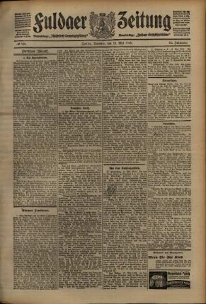 Dritte Ausgabe vom Samstag, den 15. Mai 1909.
