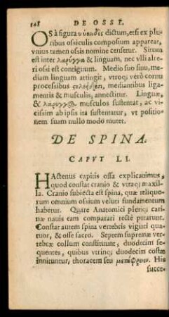 De Spina. Caput LI. - De Osse Brachii. Caput LX.