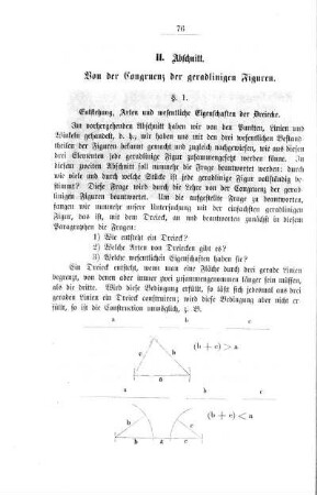 II. Abschnitt. von der Congruenz der geradlinigen Figuren.