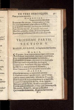 Section V. Marie, Herode, le Capitaine des Gardes