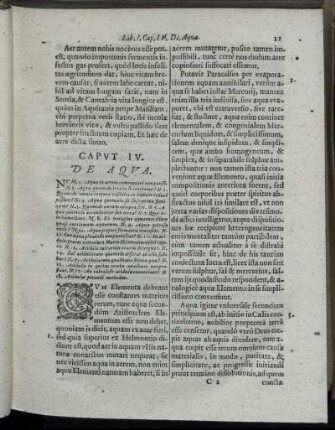 Caput IV. De Aqua.