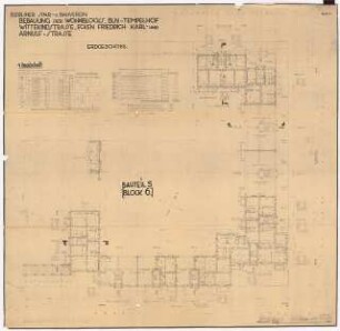 Siedlung Attilahöhe, Berlin-Tempelhof: Wittekindstraße 78-80, Arnulfstraße 63-67, Totilastraße 25-29: Grundriss Erdgeschoss