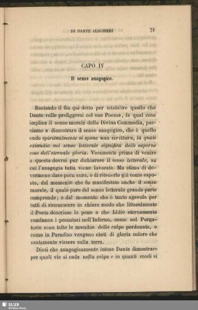 Capo IV. Il senso anagogico