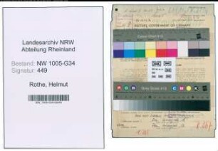 Entnazifizierung Helmut Rothe , geb. 04.12.1910 (Arzt)