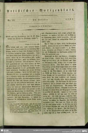 Artistisches Notizenblatt