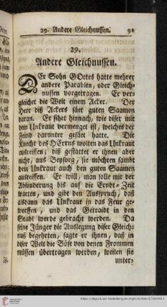29. Andere Gleichnussen