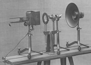 Versuchsaufbau für Spiegelpolarisation, Leppin & Masche : Technikgeschichte | Physik | Optik | Geodätische Instrumente