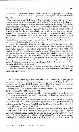 Grundmann, Friedhelm ; Helms, Thomas :: Wenn Steine predigen, Hamburger Kirchen vom Mittelalter bis zur Gegenwart : Hamburg, Medien-Verlag Schubert, 1993