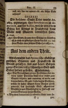 Aus dem andern Theile.