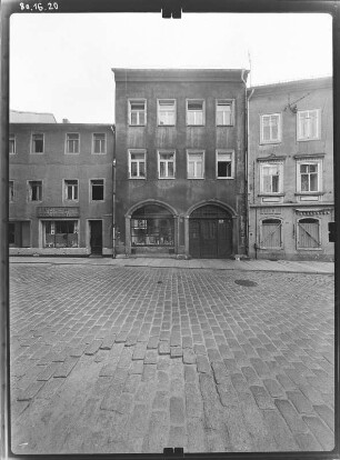 Meißen-Altstadt, Leipziger Straße 19. Wohnhaus mit Laden (um 1800). Straßenfront
