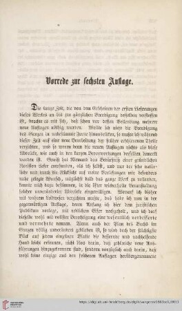 Vorrede zur sechsten Auflage