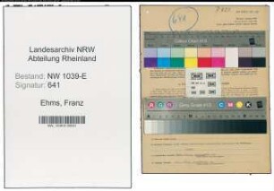 Entnazifizierung Franz Ehms , geb. 14.12.1922 (Polizist)