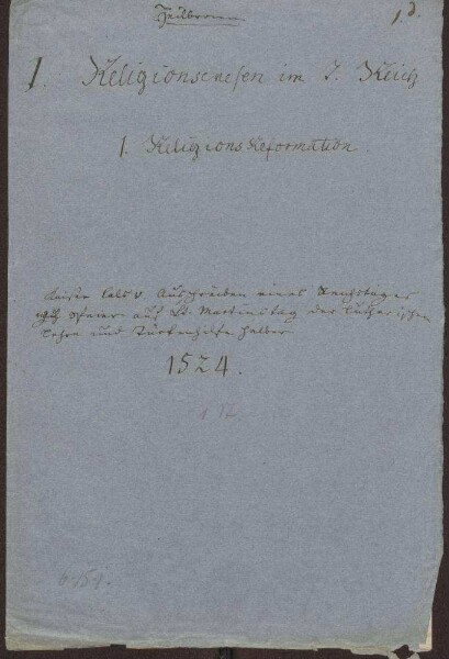 Ausschreiben eines Reichstags nach Speyer auf Sankt Martinstag durch Kaiser Karl V. wegen der Lutherischen Lehre und der Türkenhilfe