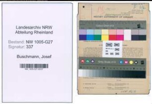 Entnazifizierung Josef Buschmann , geb. 03.12.1875 (Vers.Vertreter)