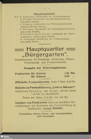 Hauptquartier "Bürgergarten"