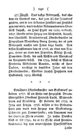 Erwähnter Oberforstmeister von Seckendorf [...]