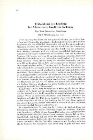 Tektonik um den Lemberg bei Affalterbach, Landkreis Backnang