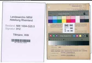 Entnazifizierung Willi Tillmann , geb. 16.12.1895 (Metzger)