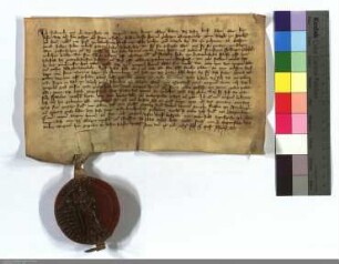 Friedrich von Langenstein, Wäppner, versetzt dem Hermann Metzepenning, Bürger zu Amöneburg, sein Gut zu Bechtmanshausen und 15 Schilling Gülte, di...