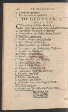De Geometria. Locus LXV.