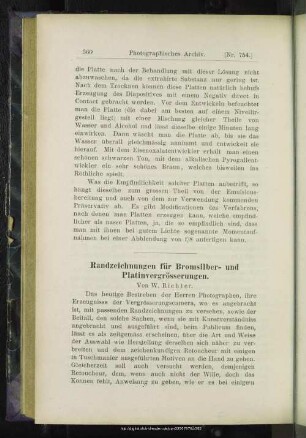 Bezeichnungen für Bromsilber- und Platinvergrösserungen