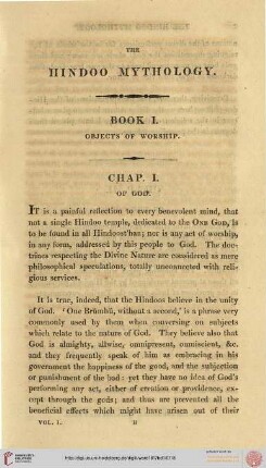 Book I: Objects of Worship