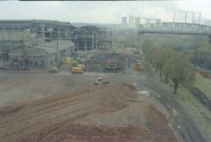 Labor Leuna, Hochbunker, Hochbrücke, Tiefbrücke, Kraftwerk Turów, von SW