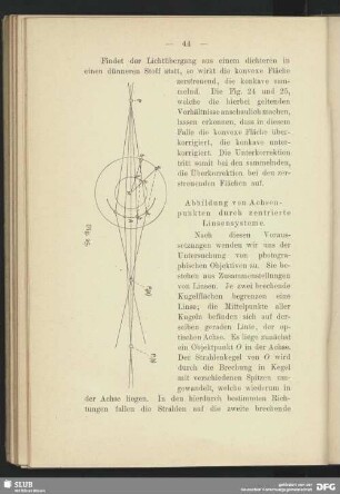 Abbildung von Achsenpunkten durch zentrierte Linsensysteme