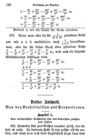 Dritter Abschnitt. Von den Verhältnissen und Proportionen.